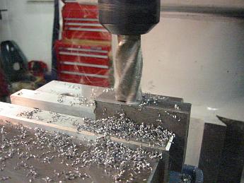  July 2005, machining the valve chest to size.